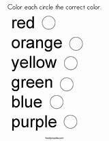 Color Coloring Correct Circle Words Each Oo Preschool Word Worksheets Kindergarten English sketch template