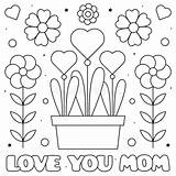Mom Colouring Thank sketch template