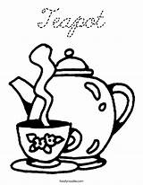 Coloring Teapot Cursive Built California Usa sketch template