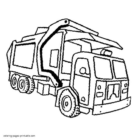 coloring page garbage truck coloring pages printablecom