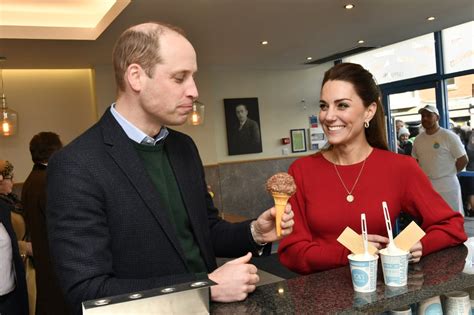 kate middleton and prince william tuck into ice cream scoops during