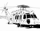 Helicopter Sikorsky 60s Knighthawk Hsc Chargers Hmm Hellicopters Helicopteros Squadron Hubschrauber Aviones Ausmalen sketch template