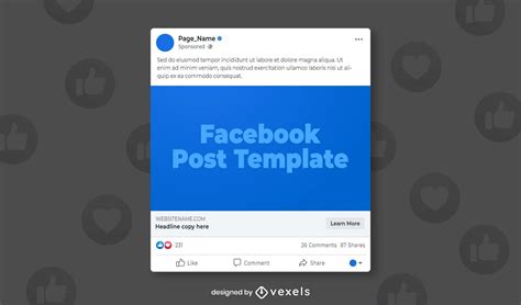 editable facebook post template png