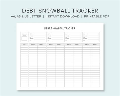 debt snowball tracker printable debt payment worksheet debt payoff
