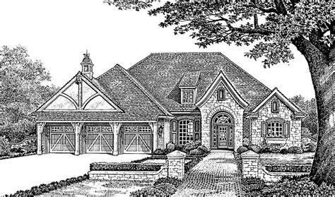 tudor style house plan  beds  baths  sqft plan   french country house house