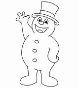 Frosty Bonhomme Neige Snowman Snowmen sketch template