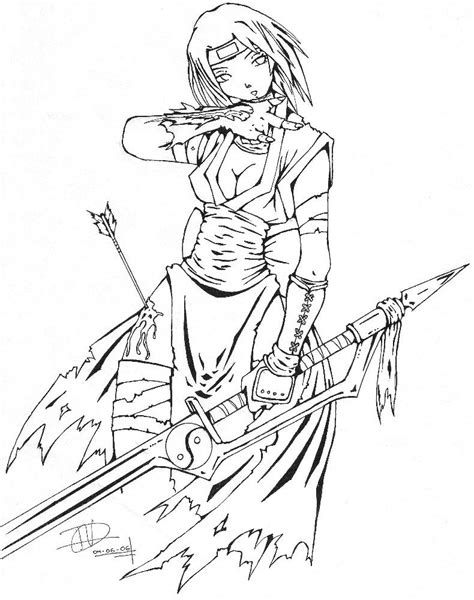 female ninja coloring coloring pages