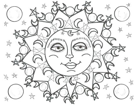 moon  stars coloring pages  getdrawings