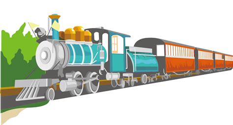 Download Train Rail Transport Cartoon Locomotive Rail Transport