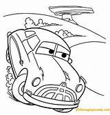 Hudson Doc Hornet Coloring Cars Pages Disney Mcqueen Lightning Template Coloringpagesonly Color sketch template