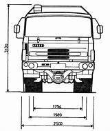 Tatra 6x6 T815 sketch template