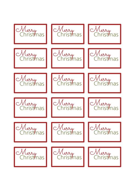 christmas gift tag  printable