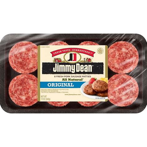 jimmy dean premium all natural pork sausage patties shop sausage at h e b