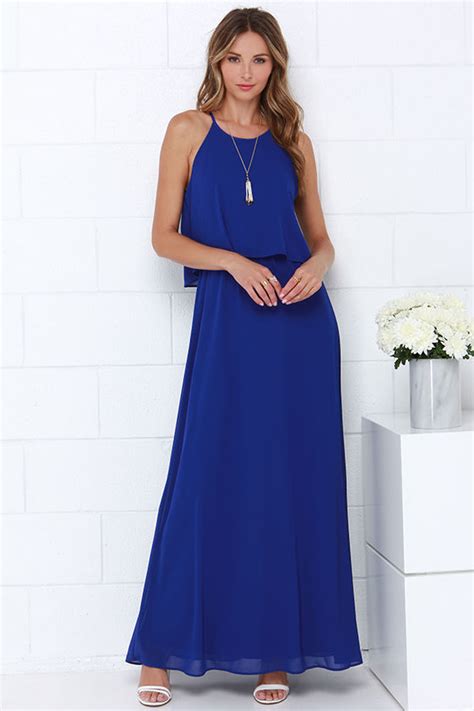 Lovely Royal Blue Dress Maxi Dress 54 00 Lulus