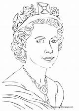 Coloring Pages Royal Family British Queen Elizabeth Colouring Ii Princess England Victoria Print Kids Beautiful Choose Board sketch template