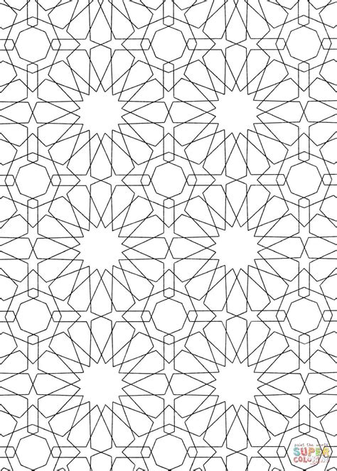 islamic pattern coloring page  printable coloring pages