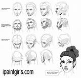 Angles Drawing Faces Heads Face Tutorial Female Angle Head Reference Deviantart Human Draw Anime Woman Tutorials Choose Board Guide sketch template