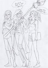 Burdge Girls Bug Ginny Weasley Percy Jackson Deviantart Annabeth Katniss Harry Potter Chase Everdeen Hunger Games Drawing Fandom Fanpop Riordan sketch template
