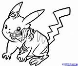 Pikachu Coloring Pages Zombie Pokemon Drawing Cool Cute Drawings Printable Draw Easy Outline Pdf Colouring Color But Step Ds Xbox sketch template
