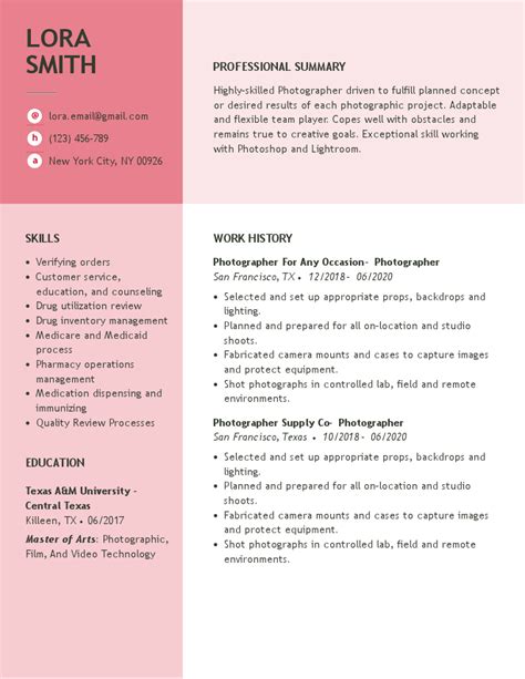 director  photography resume examples jobhero page