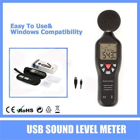 decibel meter professional digital sound level meter decibel  backlit display high accuracy