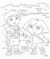 Go Coloring Pages Diego Dora Printable sketch template