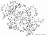 Coloring Card Greeting Luck Good Pages Doodle Alley Goodluck sketch template