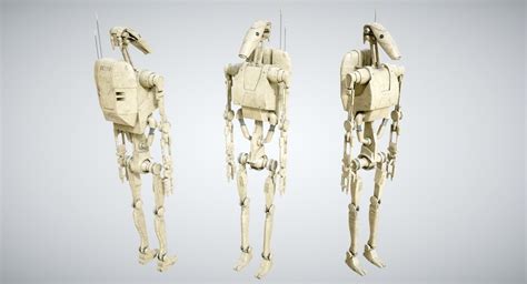 b1 battle droid 3d model rigged cgtrader