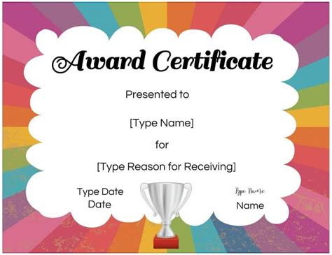 custom certificates  kids customize  print  home