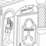 Salon Hellokids Coloring Pages Hair Hairdresser sketch template