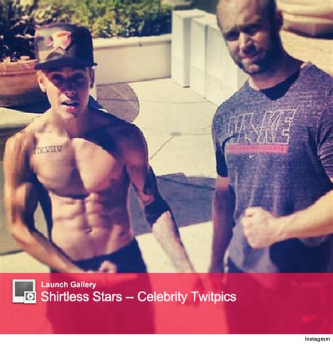 justin bieber goes shirtless flaunts buff bod