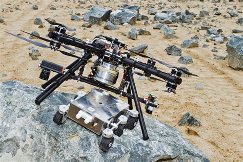 dropship quadcopter concept  offer precise safe landings  mars rovers
