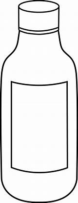 Bottle Clipart Cliparts Clip Water Bottles Medicine Cartoon Blank Chemistry Jug Chemical Pill Science Plastic Outline Empty Colouring Pages Line sketch template