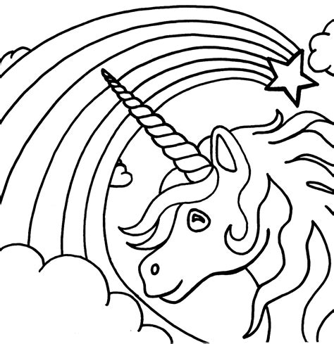 unicorn rainbow coloring pages  getcoloringscom  printable