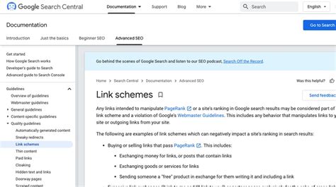 link schemes documentation