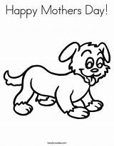 Coloring Mothers Happy Puppy Pages Noodle Animal Built California Usa Print Twisty Twistynoodle sketch template