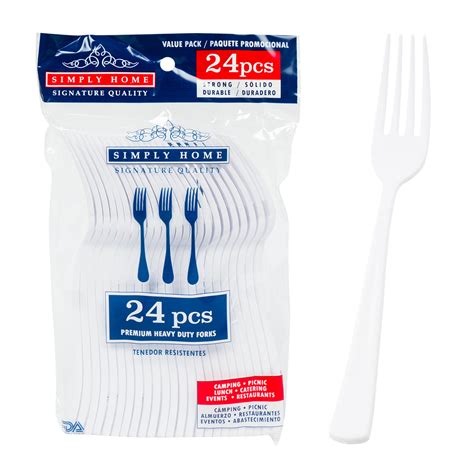 wholesale  piece plastic fork set white white