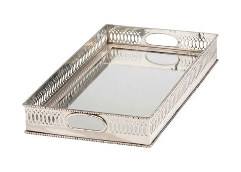 traditional mirrored silver tray trays