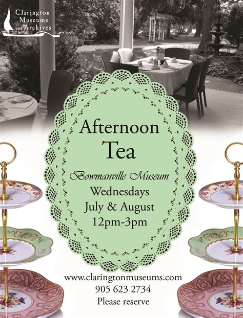 afternoon tea poster  copy clarington museums archives