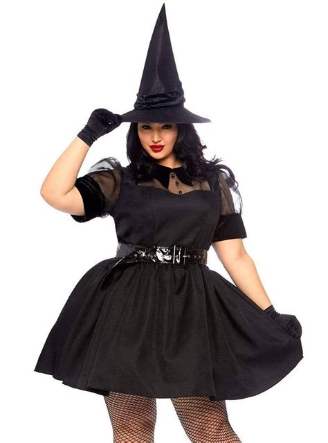 Black Witch Women S Plus Size Costume Sexy Halloween Witch Costume