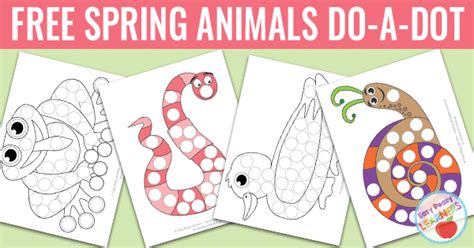 spring animals   dot printables easy peasy learners