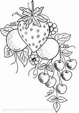Fruit Para Coloring Pages Bordar Stamps Embroidery Frutas Colored Dibujos Already Summer Adult Drawing Artesanato Tela Patterns Stitch Cross Riscos sketch template