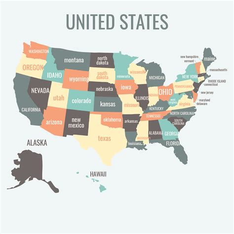 inspirational printable map   united states  state vrogue