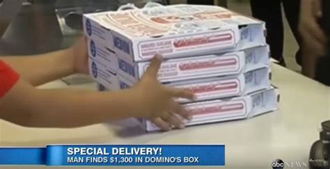 special delivery man finds   dominos pizza box video