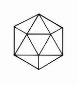 Icosahedron Sacred sketch template