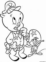 Looney Coloring Tunes Porky Pages Pig Cartoon Baby Speedy Printable Kids Characters Gonzalez Toons Print Bunny Cartoons Book Friend Color sketch template