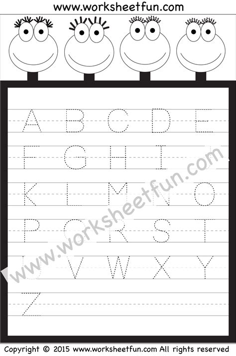 letter tracing worksheet capital letters  printable worksheets