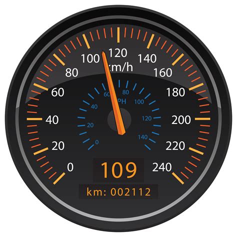 kmh kilometers  hour speedometer odometer automotive dashboard gauge vector  vector art