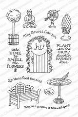 Obsession Impression Jo Peggy Ackley Stamps Secret Clear Garden sketch template