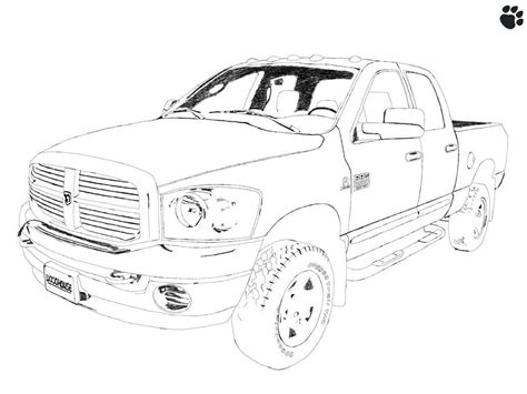 dodge coloring dually ram truck template sheets chevy sketch coloring page
